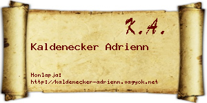 Kaldenecker Adrienn névjegykártya